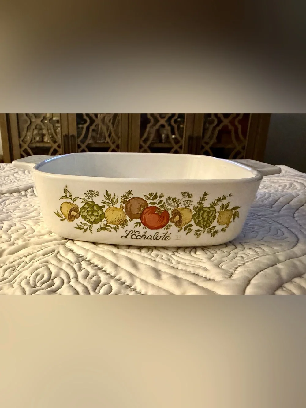 Corningware Pyroceram 1Qt Casserole L’Echalote